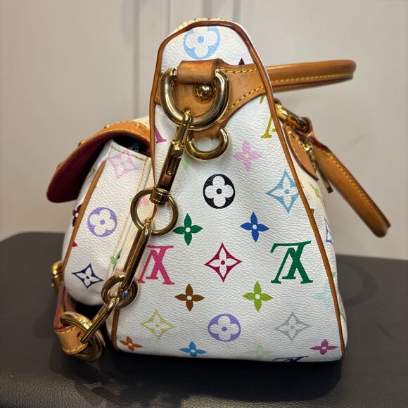 LOUIS VUITTON Takashi Murakami Monogram Multicolore Rita Bag White M40125 - Picture 3 of 16
